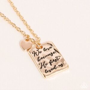 New! Divine Devotion Heart Gold Necklace And Earrings Set